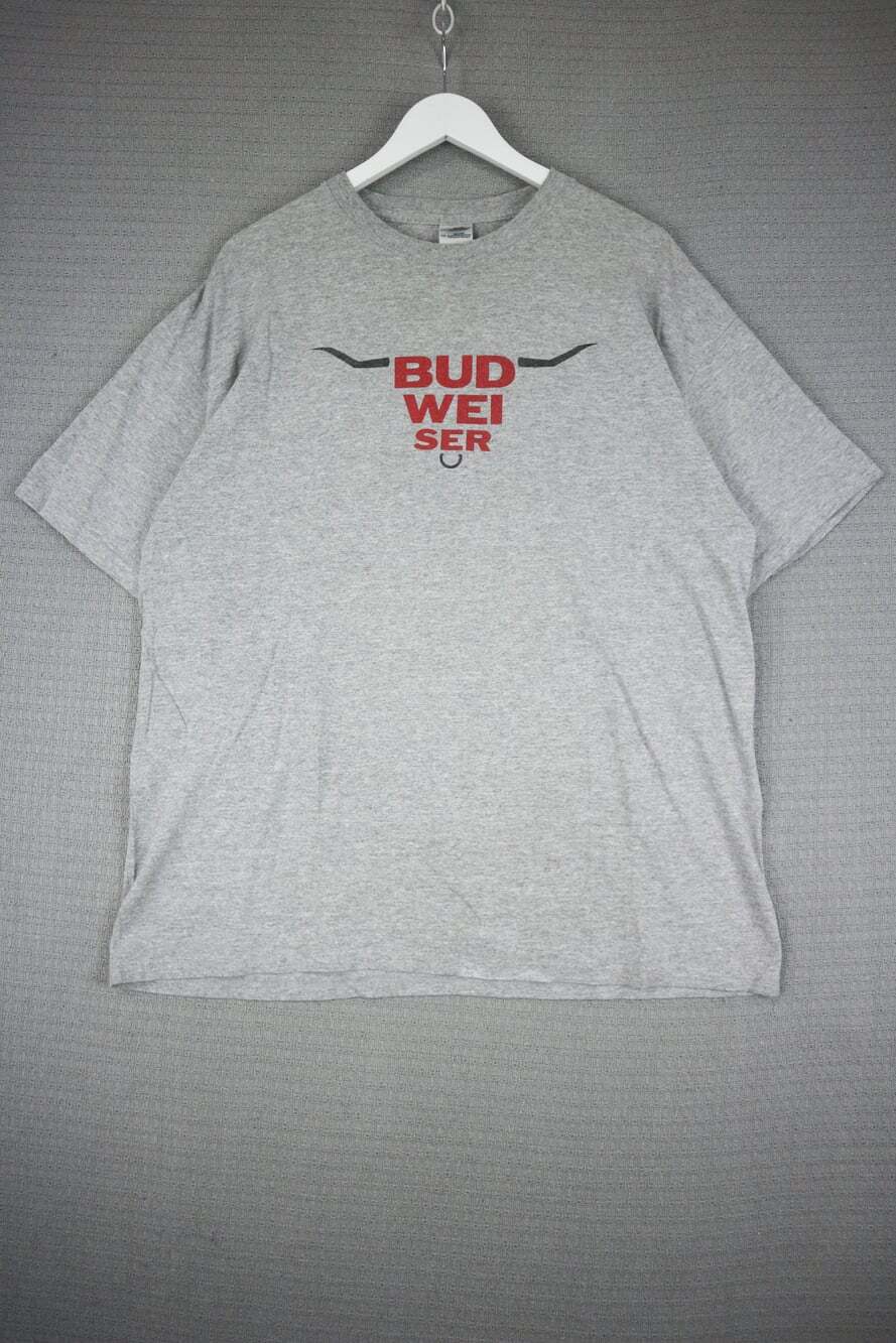 Budweiser Vintage Gildan Grey Tee Beer Mens XL